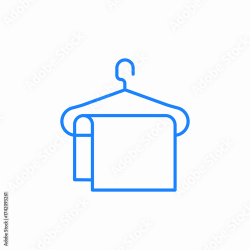 hanger towel icon sign vector