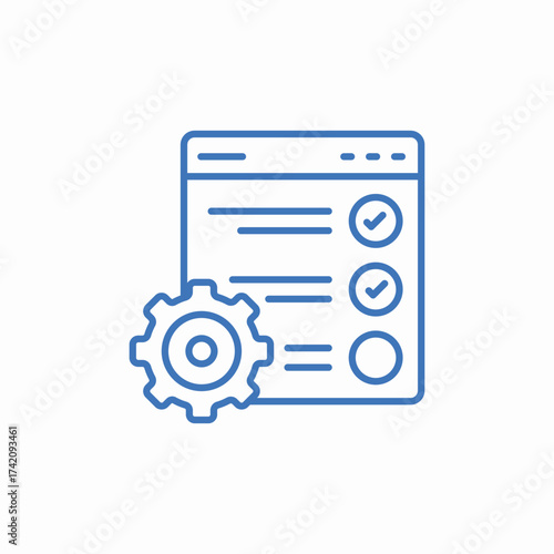 installation completed icon sign vector