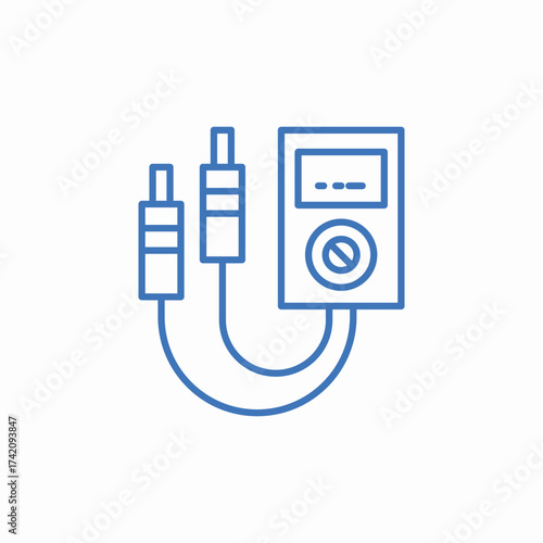 multimeter voltmeter icon sign vector