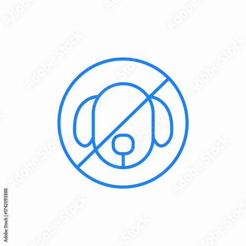no dogs allowed icon sign vector