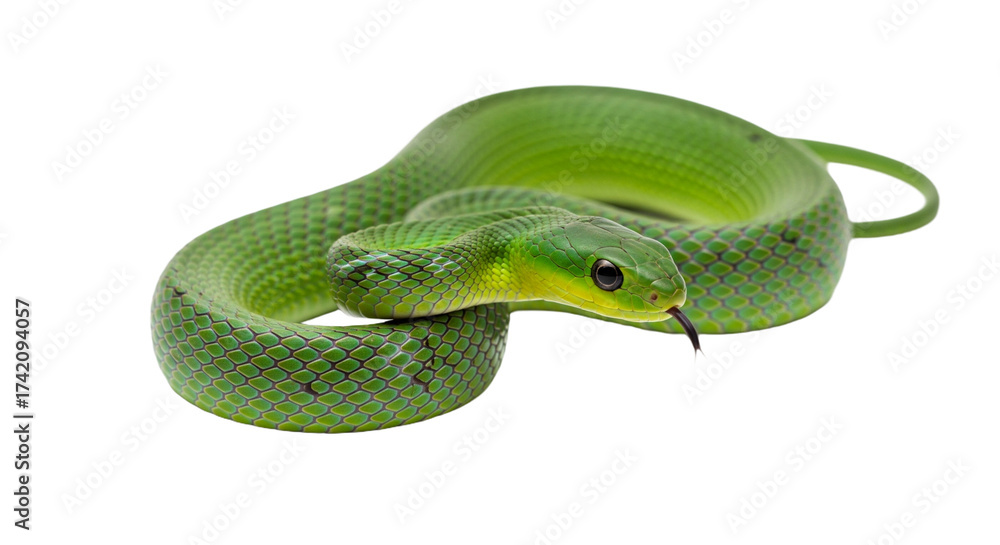 Obraz premium Snake with transparent png background