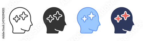 Talent icon set multiple style collection