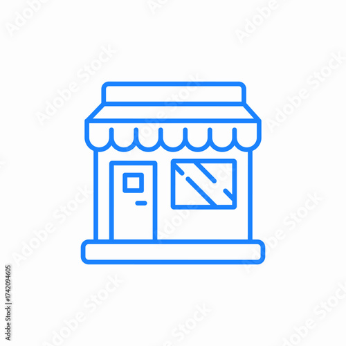 street shop icon sign vector
