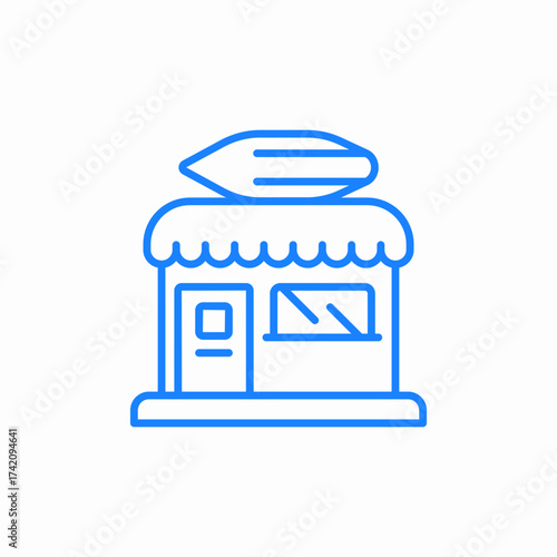 surf shop icon sign vector