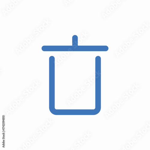 trash bin icon sign vector