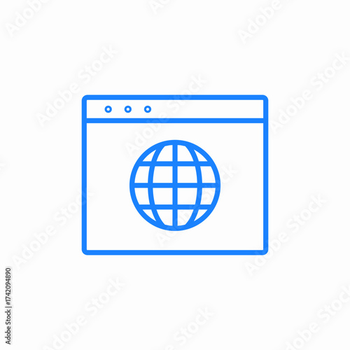 web browser or internet icon sign vector