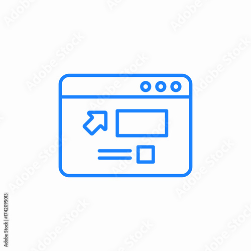 webpage or browser navigation interface icon sign vector