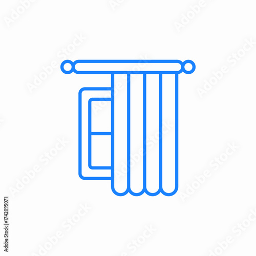 window curtain icon sign vector