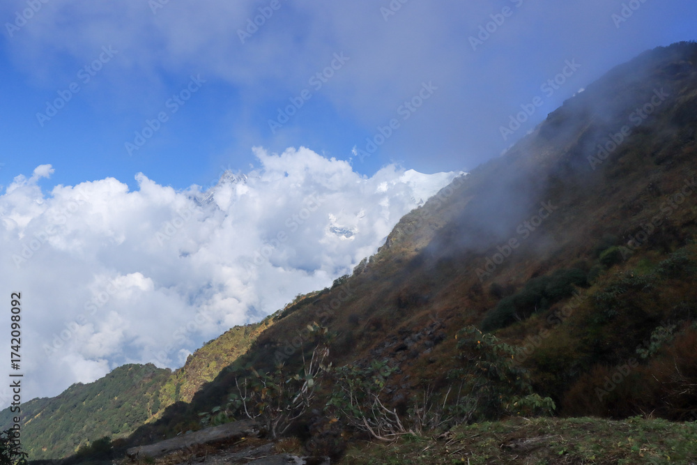 Fototapeta premium clouds over the mountains