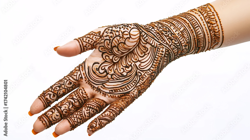 Obraz premium Beautiful Vine Mehndi Pattern