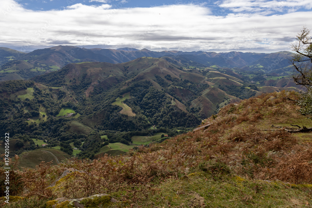 Obraz premium Panorama Vallée des Aldudes, Pays Basque