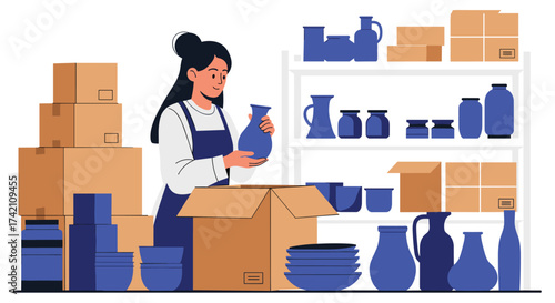 Packing delicate ceramics and glassware for a move involves careful preparation and organization to prevent breakage.