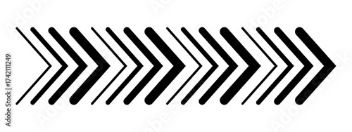 Chevron dynamic moving arrow symbol. speed arrow icon. Road lines arrow zigzag chevron speeds flat style.