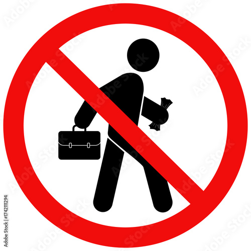 No soliciting sign. Flat vector illustration design isolated on white background.