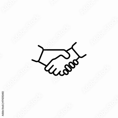 business partnership deal icon sign vector