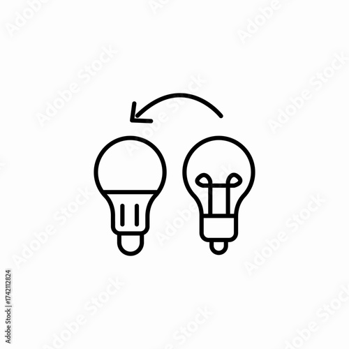 energy efficiency switch icon sign vector