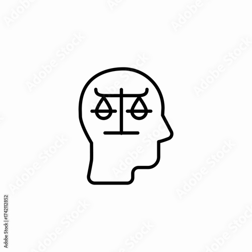 ethical mental balance icon sign vector