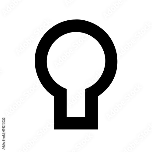 Vector art of simple vector illustration of a keyhole symbol, ideal for security, access, and mystery themes in contemporary designs