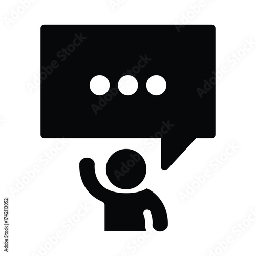 opinion solid icon vector design good for web or mobile app