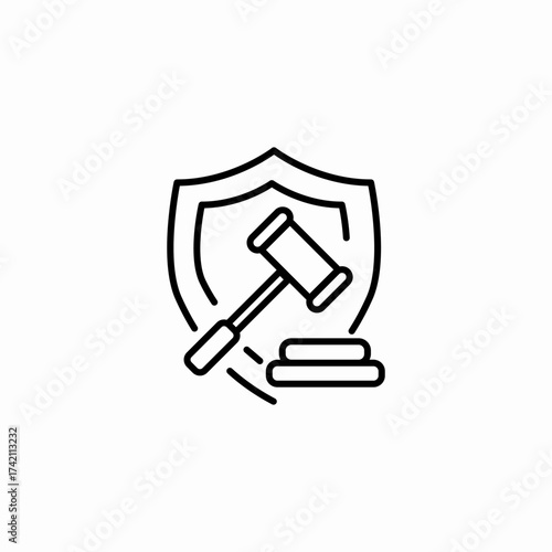legal protection justice icon sign vector