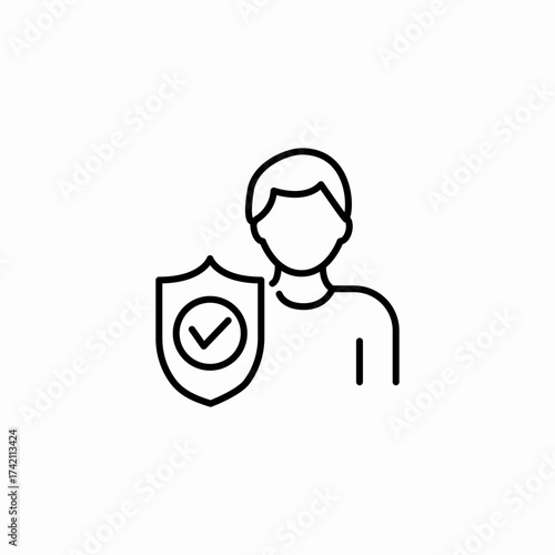 personal safety security icon sign vector