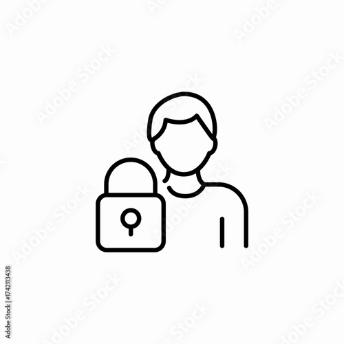 privacy security lock icon sign vector