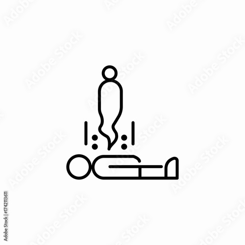 spirit leaving body icon sign vector