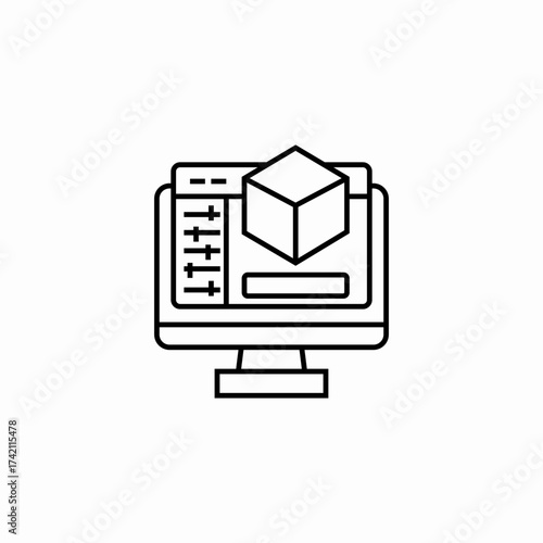 digital design software icon sign vector