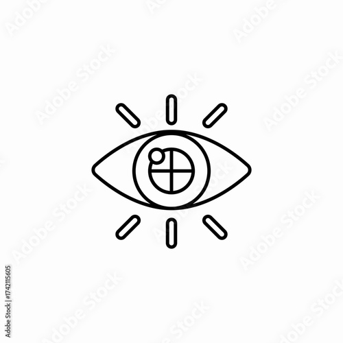 eye vision focus icon sign vector