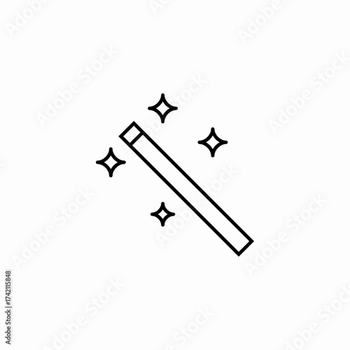 magic wand sparkle icon sign vector
