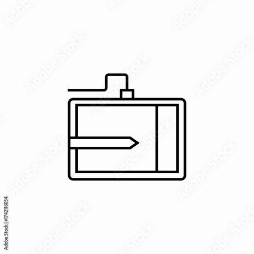 portable external drive icon sign vector