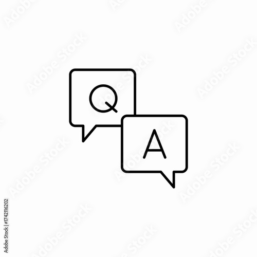 question answer dialog icon sign vector