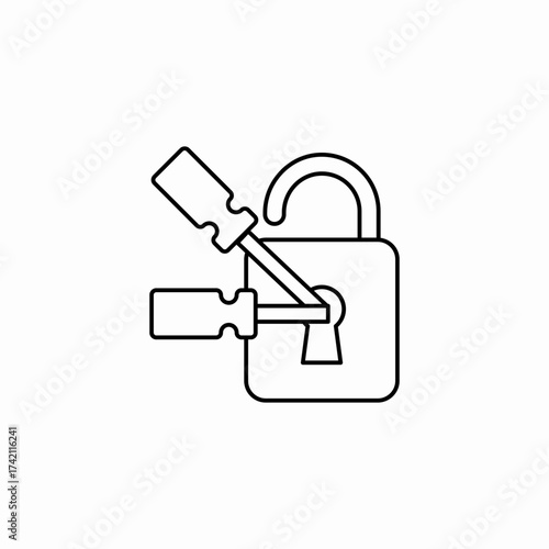 security locksmith service icon sign vector