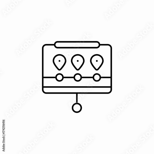 timeline marker tracking icon sign vector