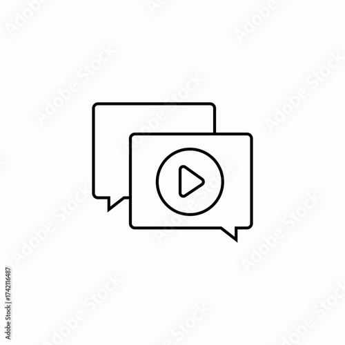 video chat messages icon sign vector