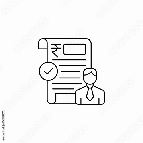 approved policy rupee icon sign vector