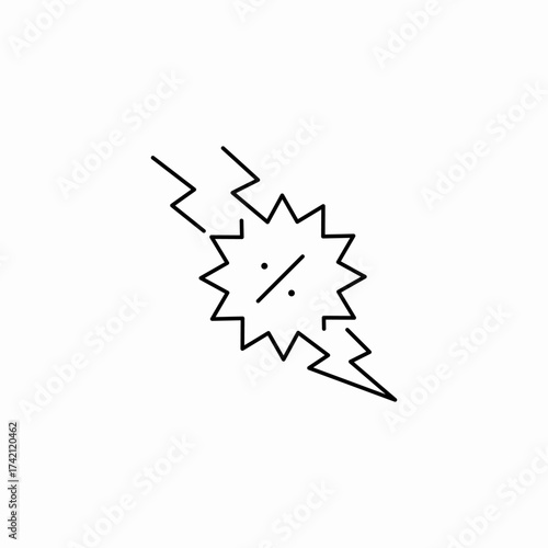 discount percentage explosion icon sign vector