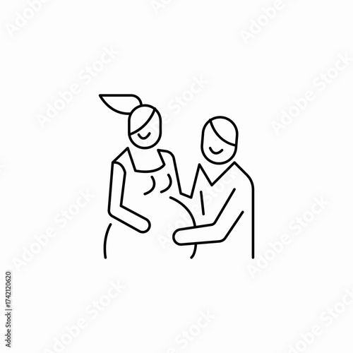 expecting parents love icon sign vector