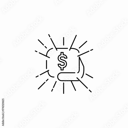 excited money offer icon sign vector