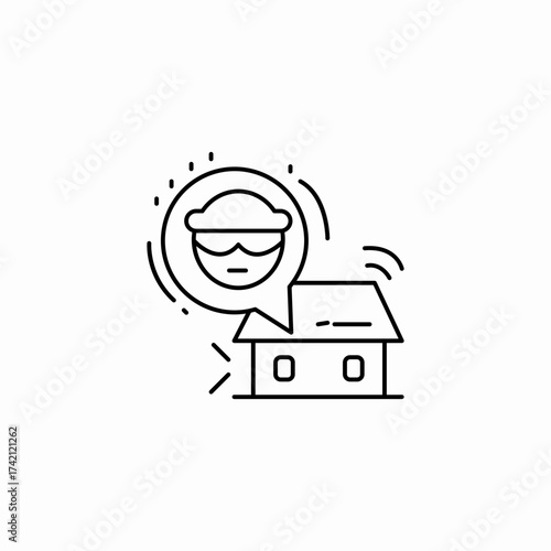 home security alarm icon sign vector