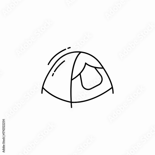 outdoor camping tent icon sign vector