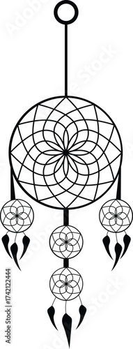 dream catcher vector icon drawn.eps