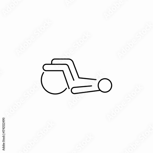 person abdominal workout icon sign vector