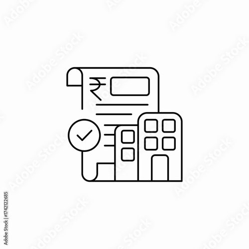 property finance agreement icon sign vector