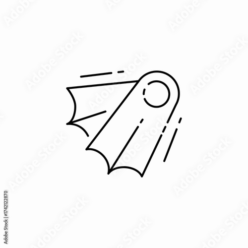 scuba diving flippers icon sign vector