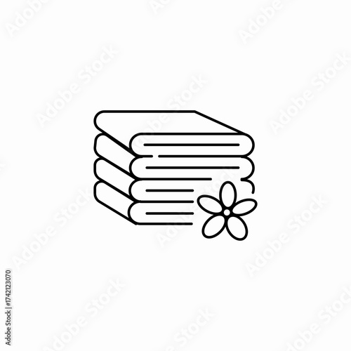 stacked fresh laundry icon sign vector