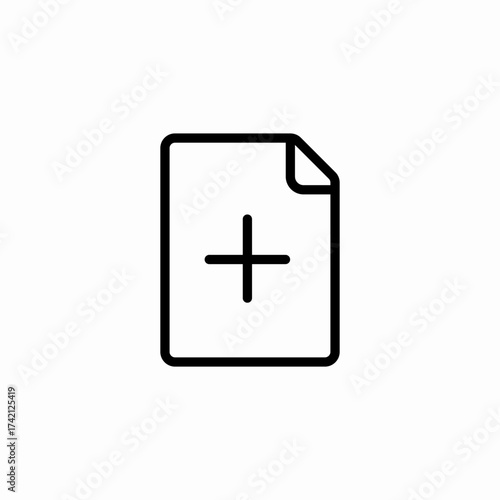 add new file icon sign vector
