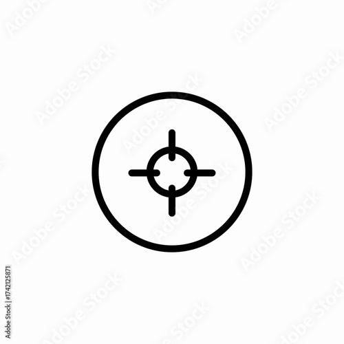 circular aiming mark icon sign vector