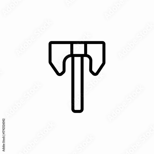 cutting felling weapon icon sign vector