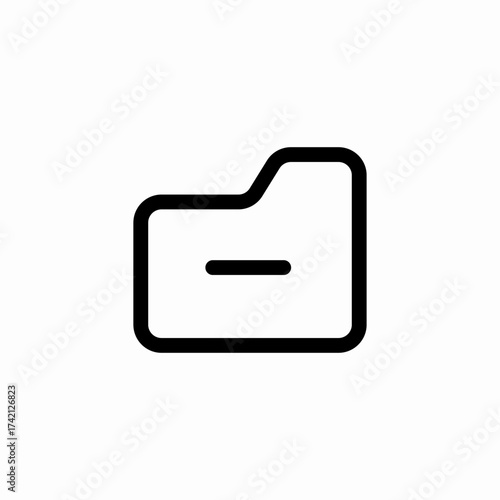 folder remove delete icon sign vector